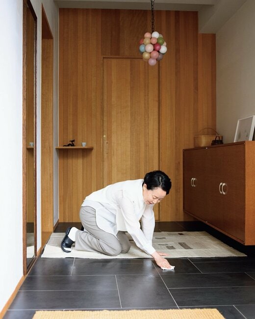 玄関にいる引田さん