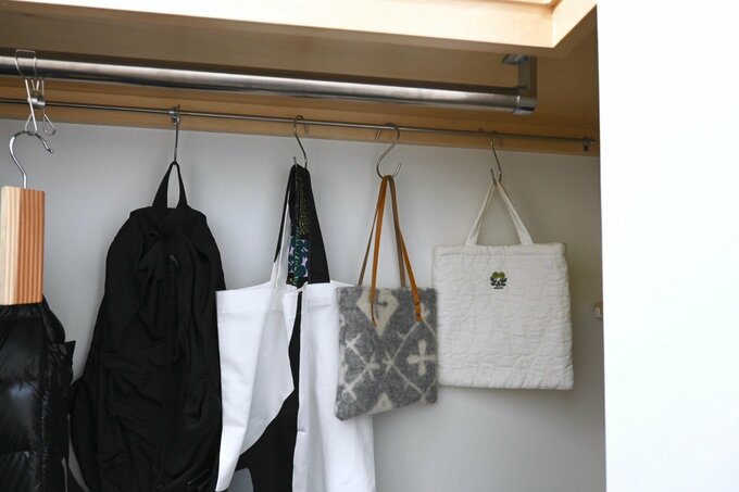 ハンガーパイプは2本つけた