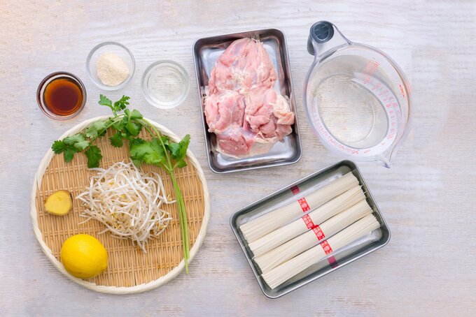 レモンチキンフォー風そうめんの材料