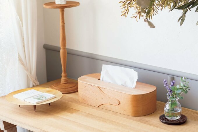 「まる工芸」のティッシュケース