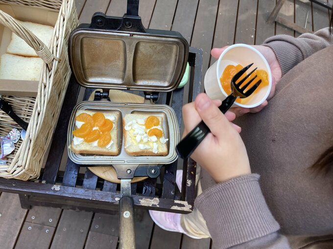 フルーツサンドづくり