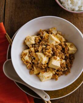 レンチンでラクうま！1人分の麻婆豆腐献立。3ステップで簡単