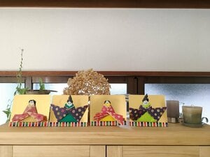 手づくりのひな人形を飾るのも楽しい!