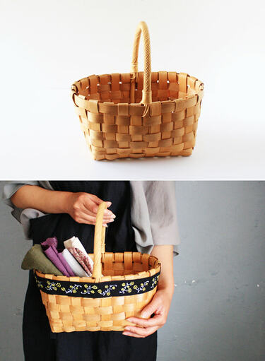 ステッチカラーバスケットテープ刺繍