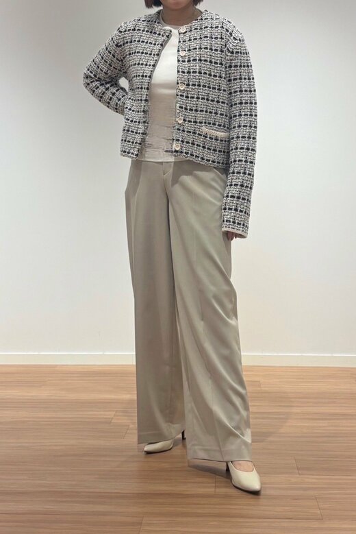 ニットジャケット合わせのコーディネイト