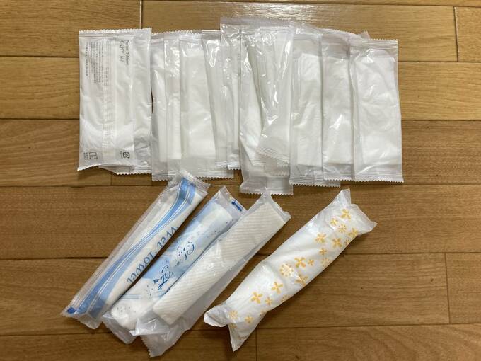 おしぼりたくさん