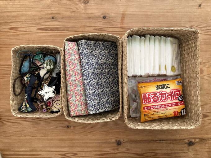 3つのシーグラスのボックスの中身