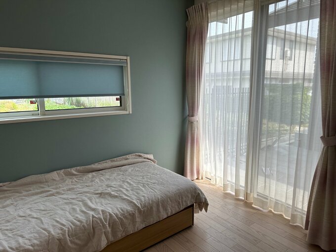 北側の個室の日当たり