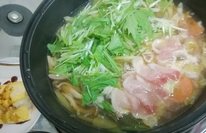 豚肉と水菜のあっさり鍋