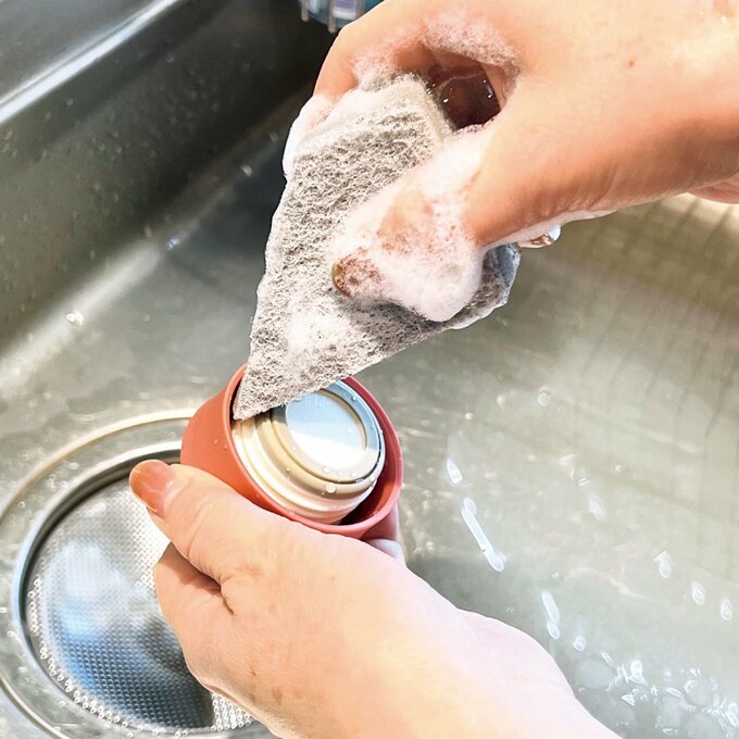 ウレタンフォーム三層スポンジ／ グレー　3個入【無印良品】 商品サイズ：約縦6×横12×厚さ3.5cm