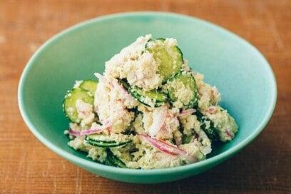 ジャガイモを使わない「ポテサラ風サラダ」。代用食材おからを使えば低カロリー