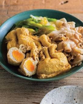 とろ～り豚バラ卵の巾着煮のレシピ。甘辛味でも糖質オフ