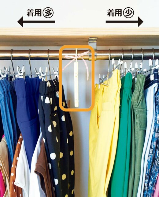 除湿剤を仕切りにしている画像