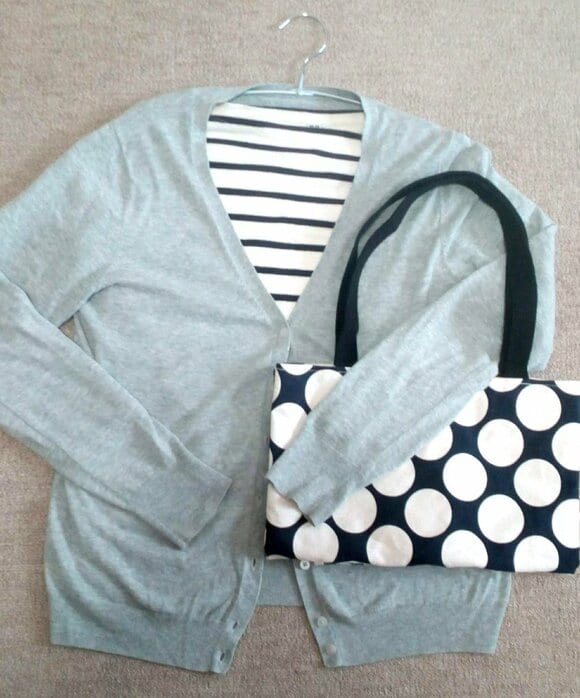 ボーダー重ね着