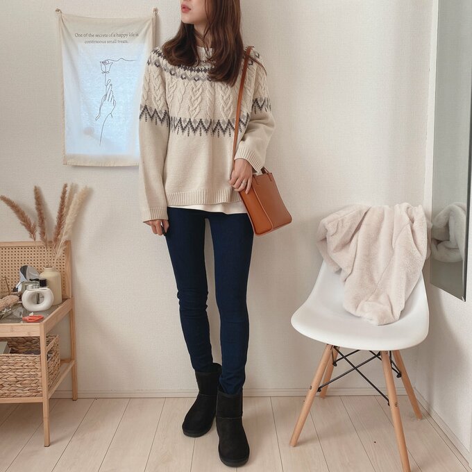 ノルディック柄ニット