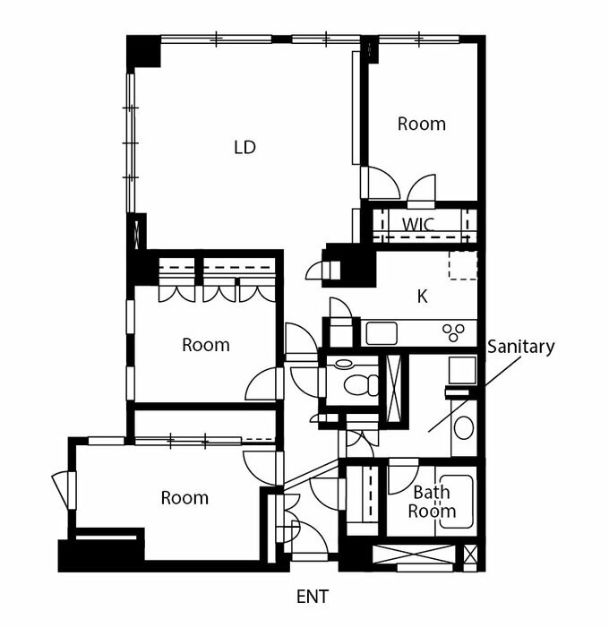 リノベーション前の間取り図
