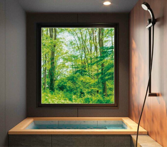 まるで温泉のような浴室