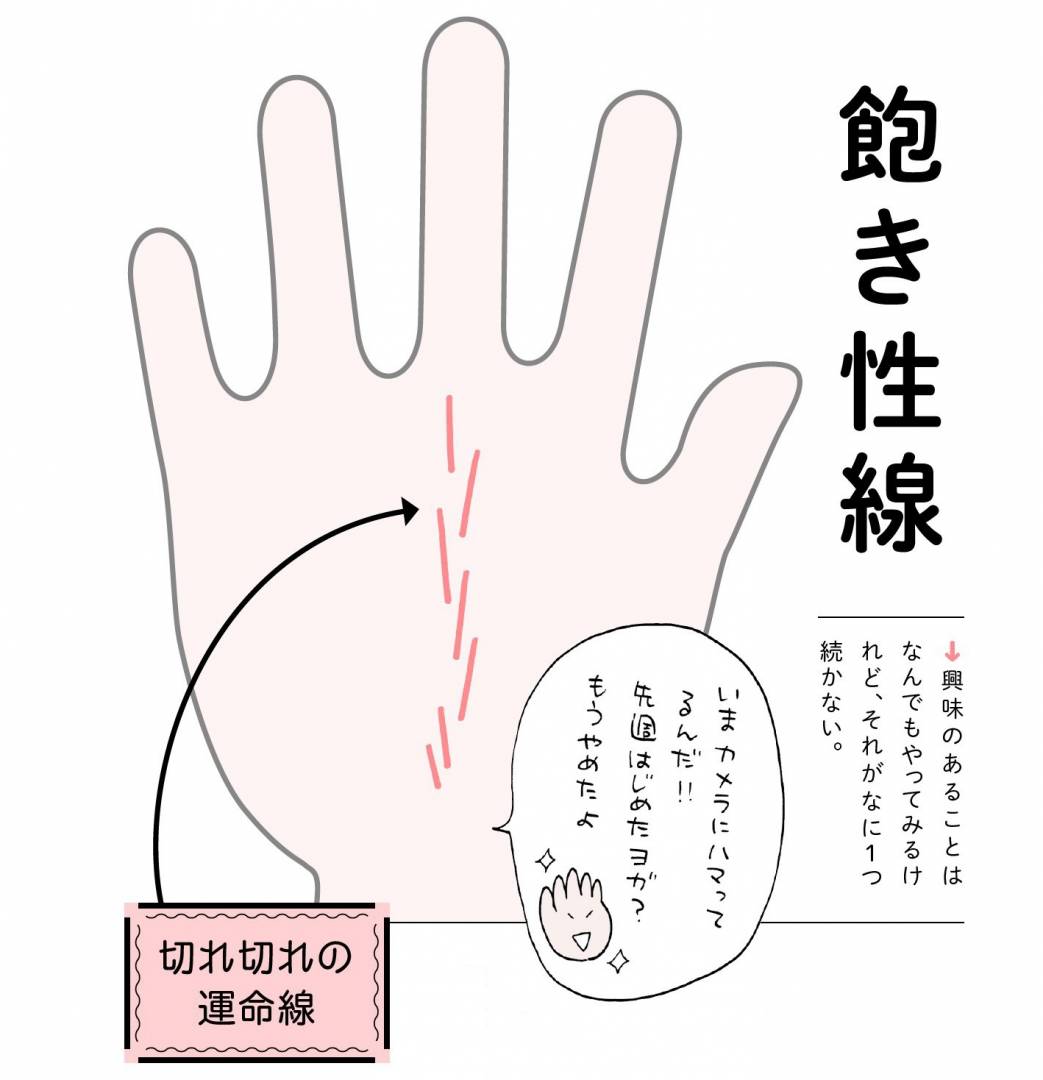 運命 線 途切れ 途切れ