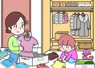 クローゼットの衣替え…なにかが違う？5つ見つけたらエラい間違い探し