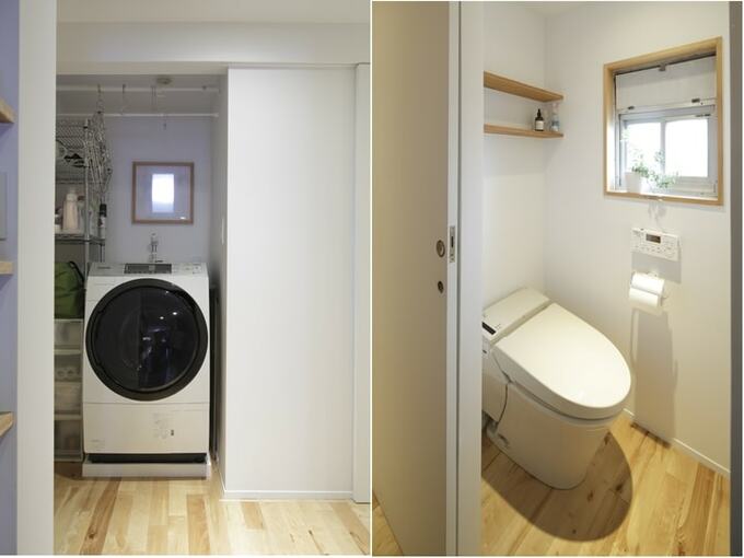 廊下沿いの水まわり