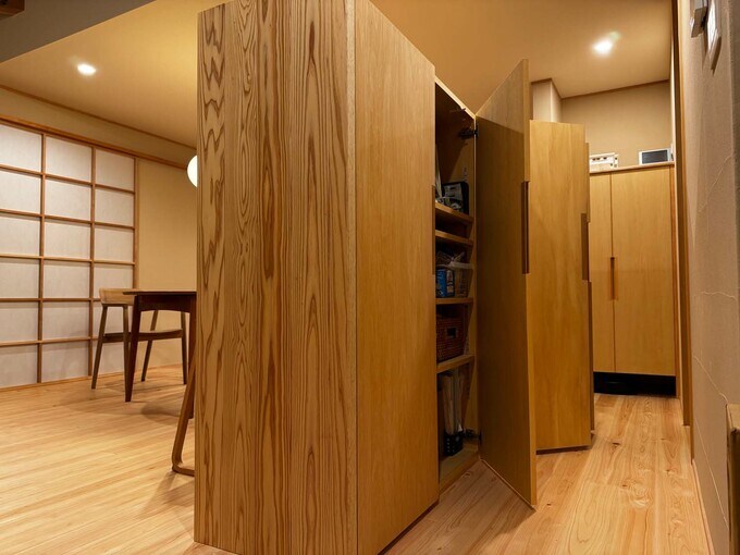 間仕切り収納の収納部分