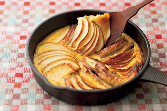 リンゴとショウガの甘酒クラフティ