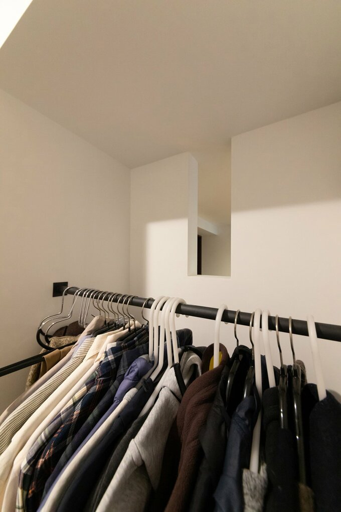 クローゼット内部に設けた湿気対策用の通気口