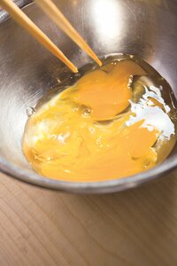 軽く混ぜる→卵とじに