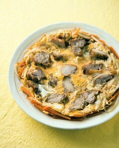 オムレツ風親子とじ