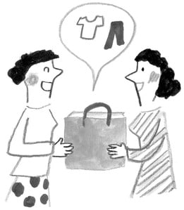 着ない服は、専用ボックスをつくって人にあげる