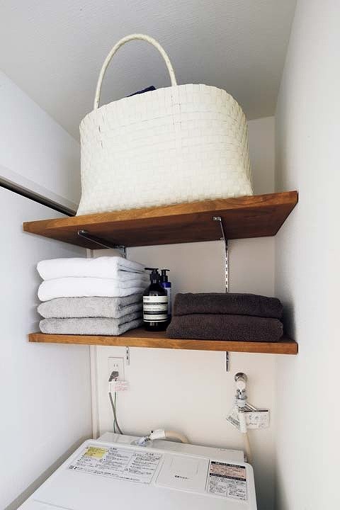 洗濯機上にオープン棚