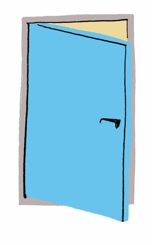 カギをかけていない玄関ドア