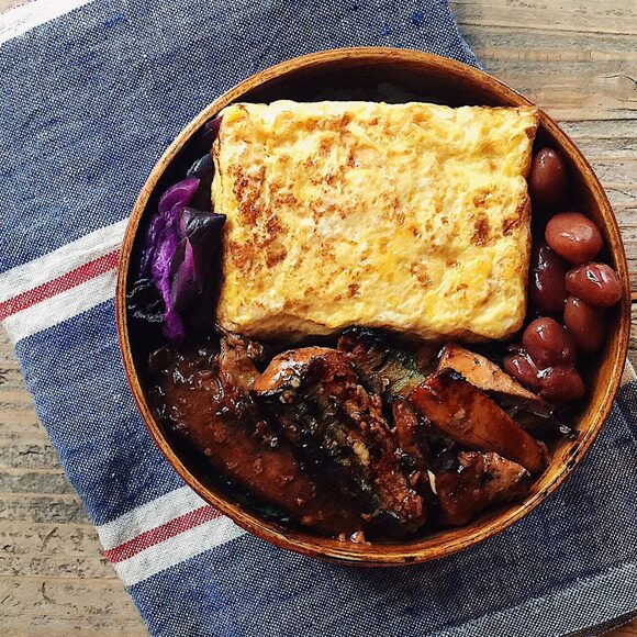 厚焼き卵とかば焼き