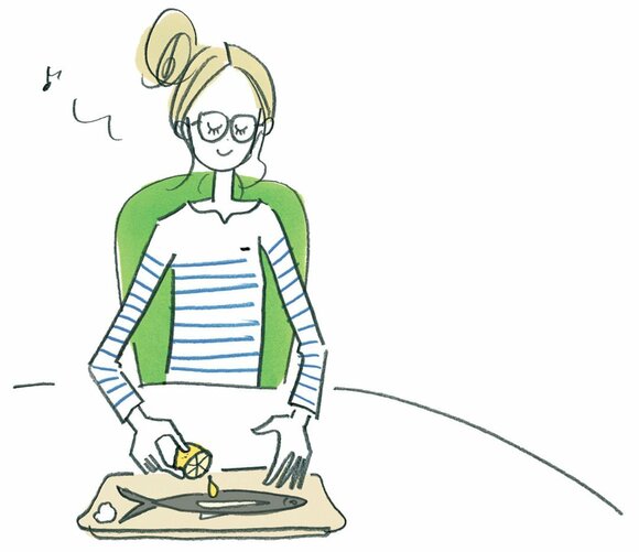 焼き魚にはレモンをひと絞り