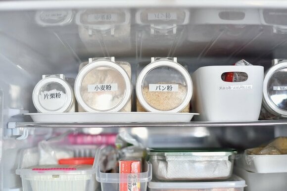 冷蔵庫にお米粉類