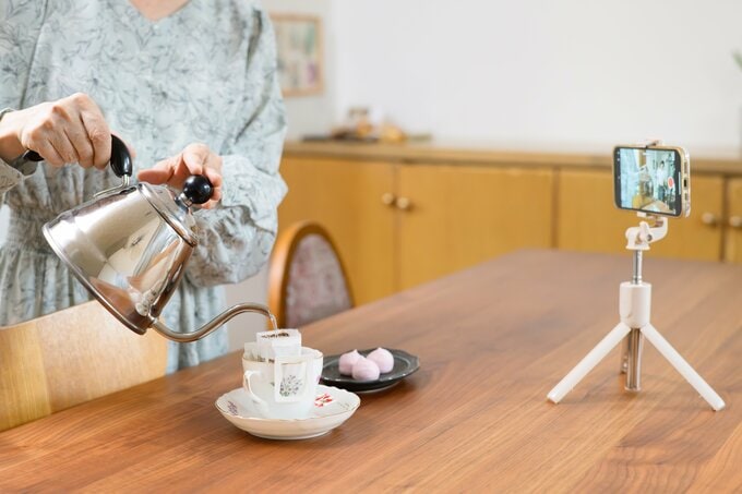 食べるときは動画撮影