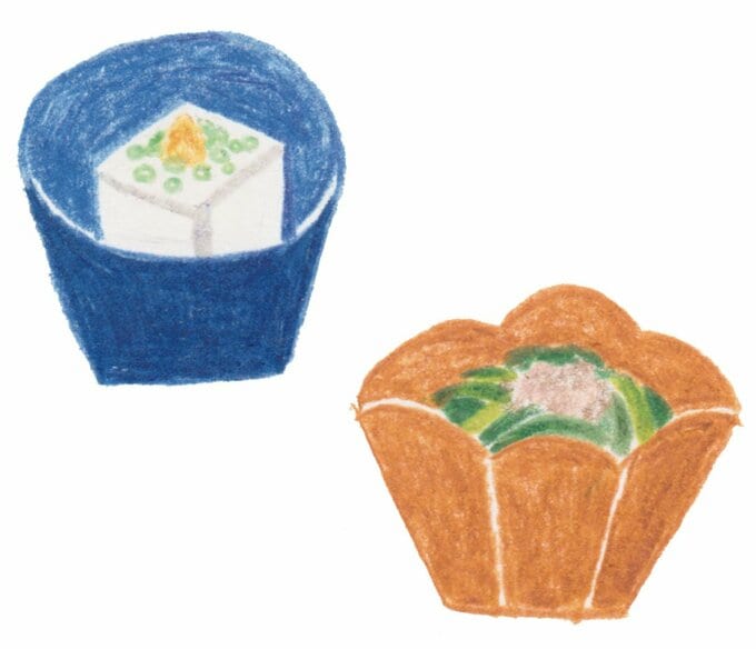 イラスト冷ややっこなど