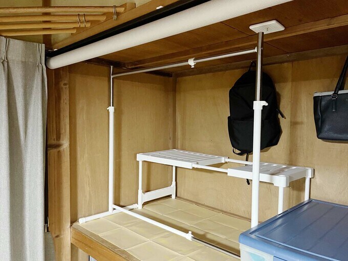 押入れに設置したハンガーラック