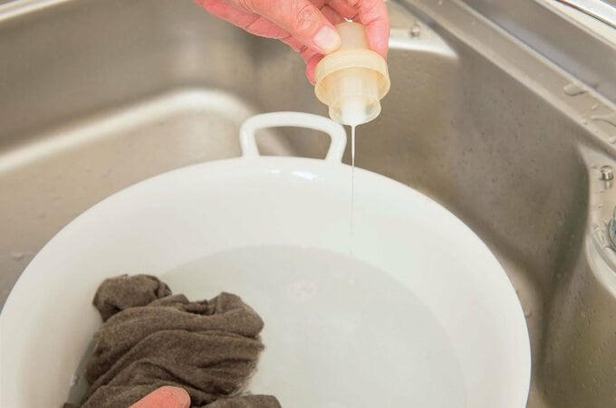 柔軟剤を加えて毛並みを整える