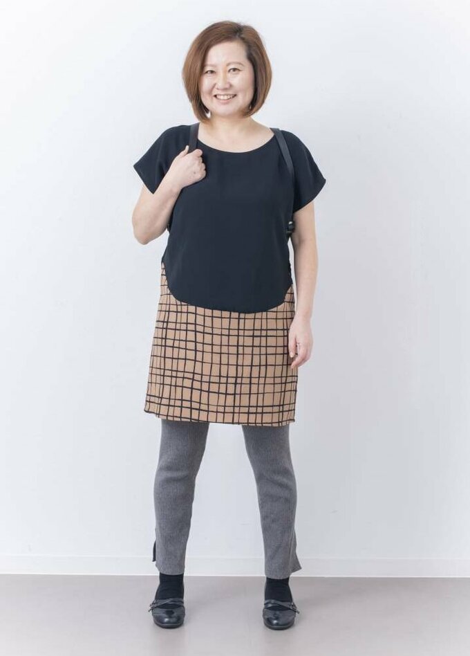 チュニック+レギンスのコーデ