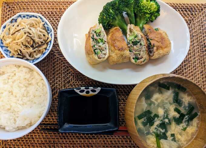 バランスの取れた夕食の例