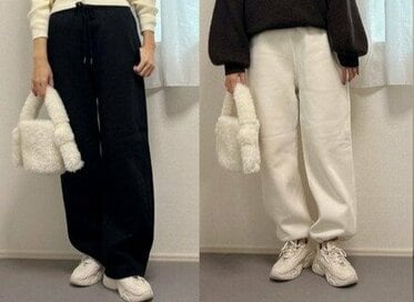 アラフォーが「GUで思わず2種買った」スウェットが最高。バレル型とストレート型を履き比べて着まわし