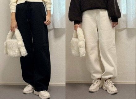 GUのスウェット2種を履き比べ！