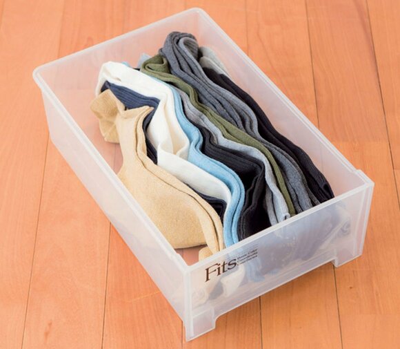 靴下が収納ケースに入ったところ