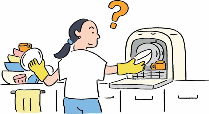 イラスト食器洗い
