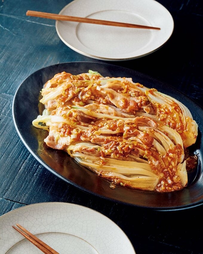 白菜と豚バラ肉のはさみ焼き