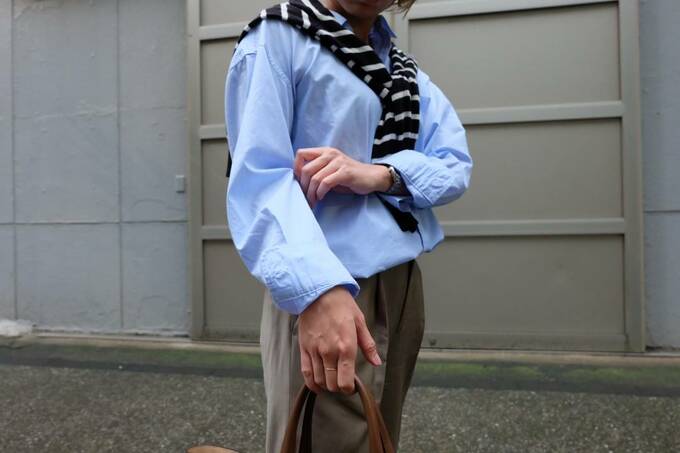 通勤コーデ袖部分