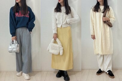 アラフォーおすすめ「coca」の裏起毛服3選。1000円台なのに暖かくて着まわし力も抜群なスウェット＆スカート