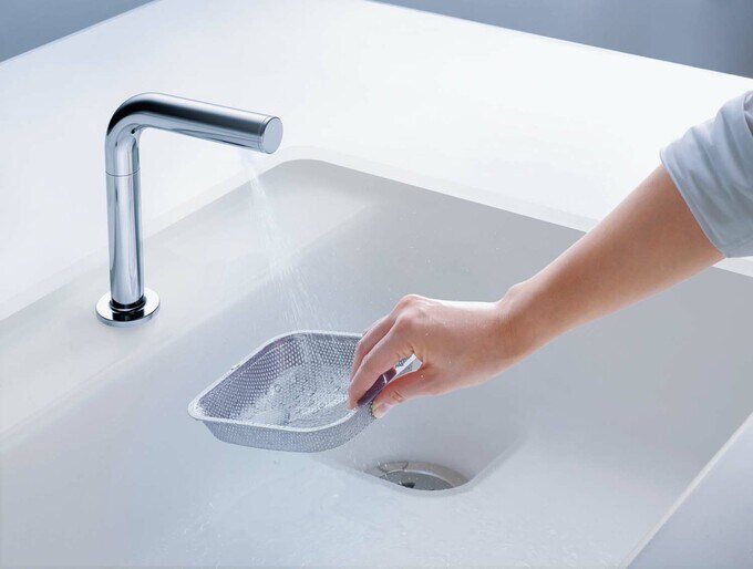 きれい除菌水で網カゴも清潔