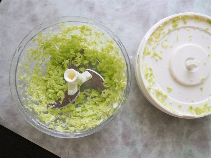 キャベツのみじん切り